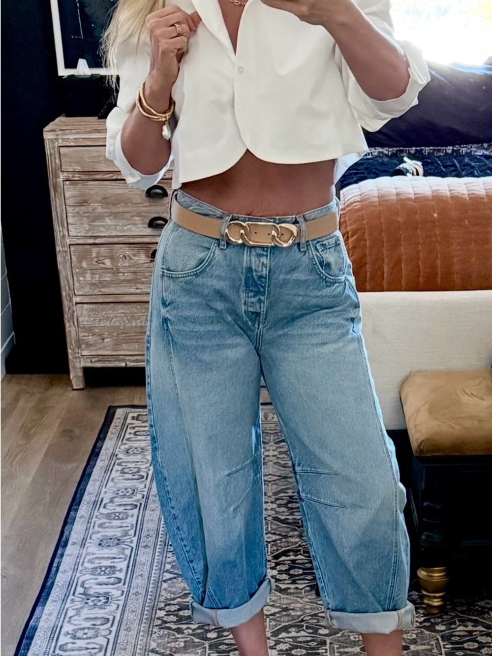 Free People We the Free Good Luck barrel jeans sz 27 - Picture 8 of 10
